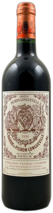 illustration du vin Baron Pichon Longueville Pauillac 1998