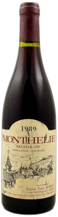 image du vin Pierre Porrot Monthelie 1er Cru 1989