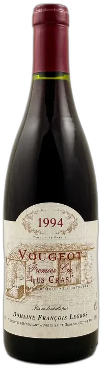 photo du vin Legros Vougeot 1er Cru 'les Cras