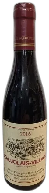 vue du vin Beaujolais Villages Aoc Domaine Rampon 2016