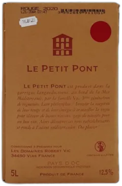 photo du vin Bib Petit Pont Rouge 5 Litres