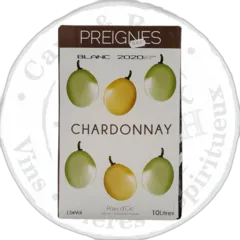 image du vin Bib Chardonnay Preignes Blanc 10 Litres