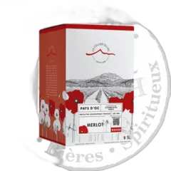 vue du vin Bib Merlot Rouge Cellier du Pic 5 Litres