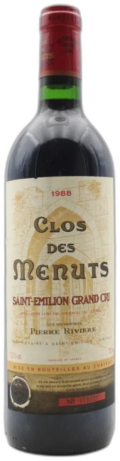 photo du vin Clos des Menuts 1988