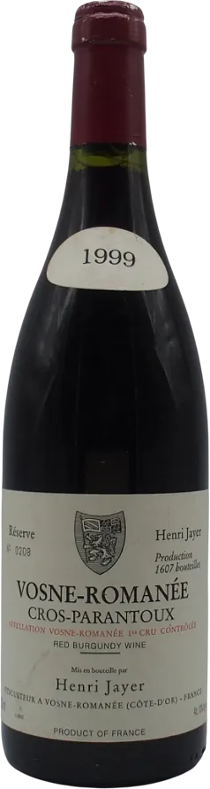 photos du vin Vosne-Romanée 1er Cru Cros Parantoux 1999