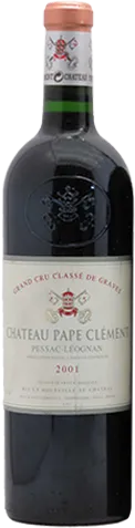 vue du vin Château Pape Clément Grand Cru Classé de Graves Rouge 2001