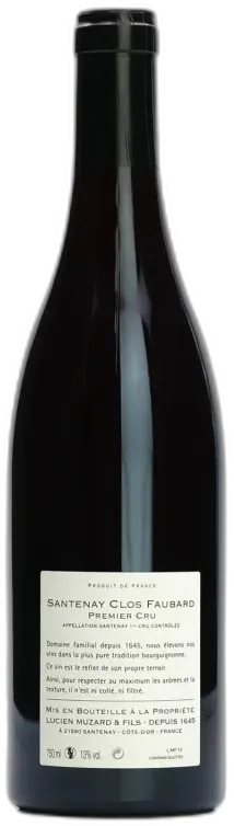 photo du vin Santenay 1er Cru Clos Faubard Rouge Muzard