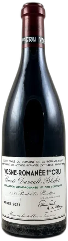 capture du vin Romanée Conti Vosne Romanée 1er Cru "Cuvée Duvault Blochet
