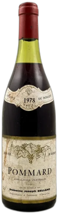 photos du vin Joseph Belland Pommard 1978