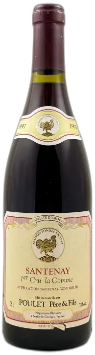 vue du vin Santenay 1er Cru "la Comme