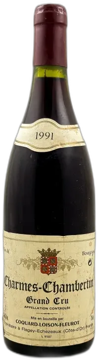 image du vin Coquard Loison Fleurot Charmes Chambertin 1991