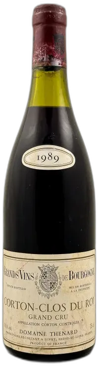 vue du vin Domaine Thénard Corton Clos du Roi 1989
