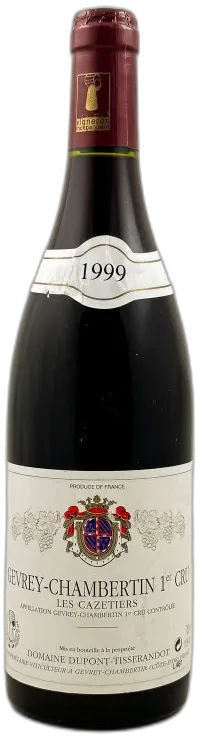 photo du vin Dupont-Tisserandot Gevrey Chambertin 1er Cru "Cazetiers" 1999