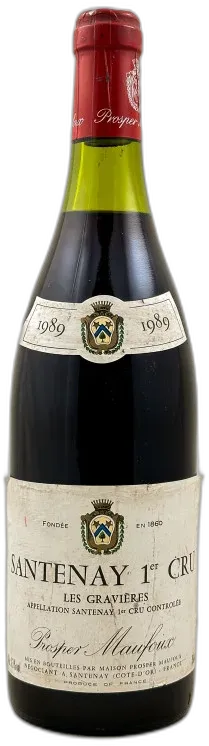 vue du vin Prosper Maufoux Santenay 1er Cru "les Gravières