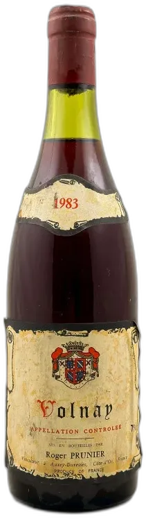 photos du vin Roger Prunier Volnay 1983