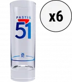 photo du vin Pastis 51 6 Verres Tube