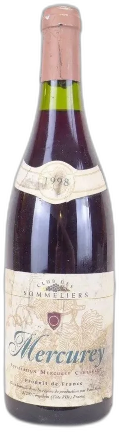 capture du vin Mercurey Club des Sommeliers Rouge Bourgogne
