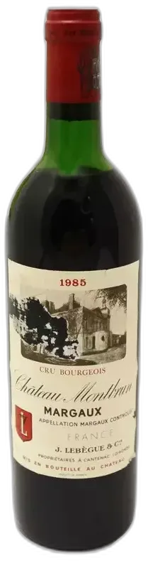 vue du vin Château Montbrun 1985