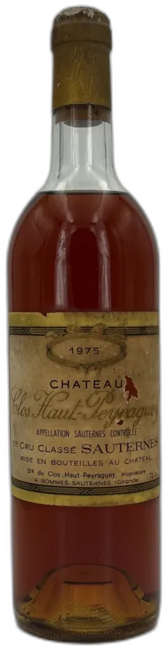 illustration du vin Clos Haut-Peyraguey 1975 Sauternes 1er Grand Cru Classé