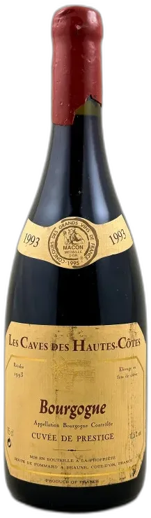 image du vin les Caves des Hautes Côtes Bourgogne Rouge 1993