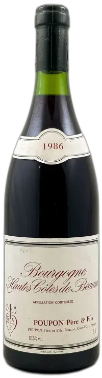 vue du vin Poupon Bourgogne Hautes Côtes de Beaune 1986