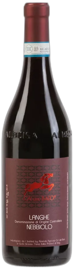 photo du vin Langhe Doc Nebbiolo Red Label ca' Del Baio 2024