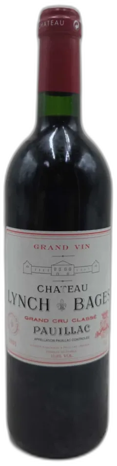 vue du vin Château Lynch Bages 2001