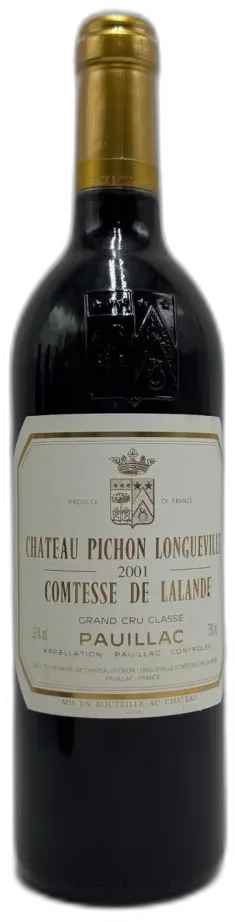 vue du vin Château Pichon Longueville Comtesse de Lalande 2001
