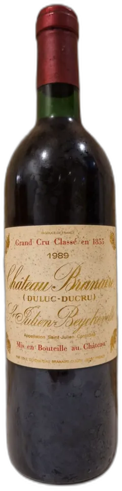 vue du vin Château Branaire Ducru 1989 Aoc Saint-Julien