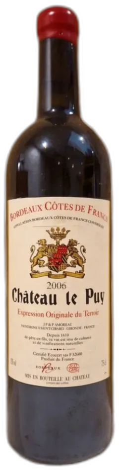 photo du vin Château le Puy 2006 Aoc Bordeaux-Côtes-de-Francs