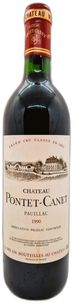 vue du vin Château Pontet-Canet 1990 Aoc Pauillac
