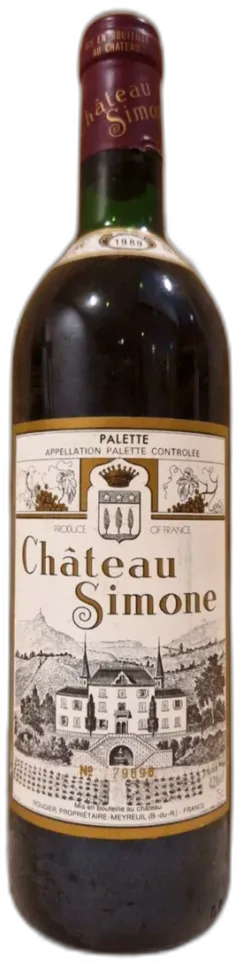 illustration du vin Château Simone Rouge 1989 Aoc Palette