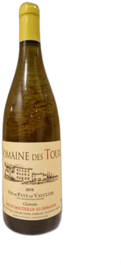 photo du vin Domaine des Tours Blanc 2016 Clairette Vin de Pays de Vaucluse
