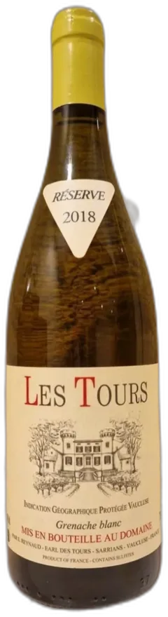 illustration du vin les Tours Grenache Blanc 2018 Igp Vaucluse