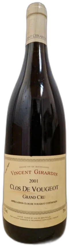 image du vin Vincent Girardin Clos de Vougeot 2001