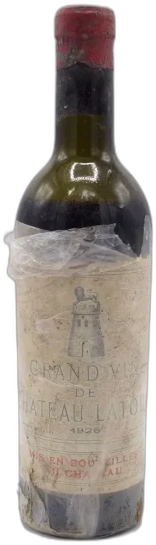 vue du vin Château Latour 1926 Grand Vin du Château Latour