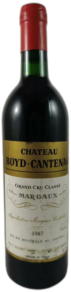 capture du vin Château Boyd-Cantenac 1987