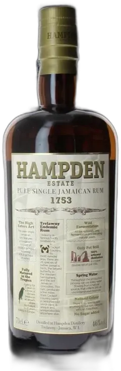 photos du vin Hampden 1753 Rhum Jamaïque