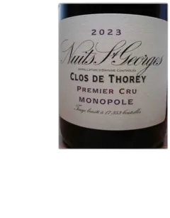 aperçu du vin Nuits Saint Georges 1er Cru Clos de Thorey