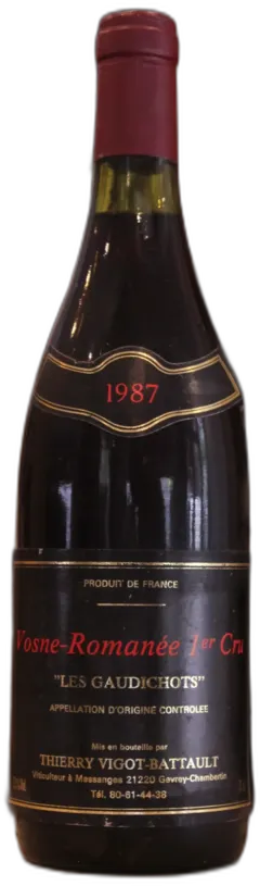 illustration du vin Vosne Romanee 1er Cru les Gaudichots