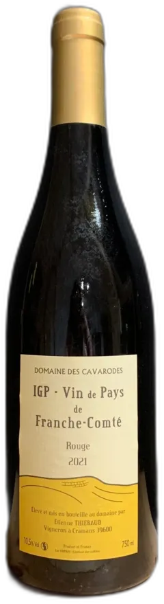 photo du vin Vin de Pays de Franche-Comté Rouge 2021 Igp, Etienne Thiebaud, Domaine des Cavarodes