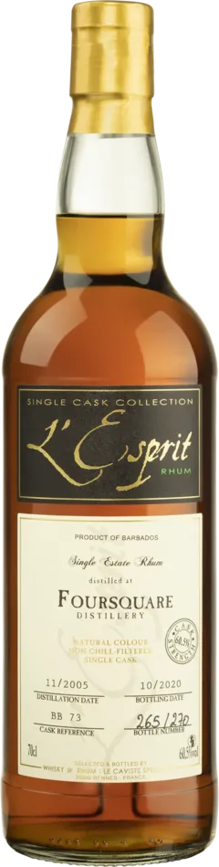 image du vin l’Esprit Rhum Molasses Barbados Rhum