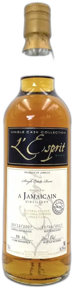 photo du vin Rhum l’Esprit a Jamaicain 2007 Single Cask