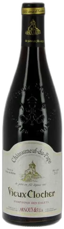 vue du vin Châteauneuf-du-Pape Symphonie des Galets Vieux Clocher Domaine Arnoux & Fils