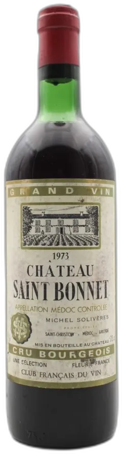 vue du vin Château Saint Bonnet 1973