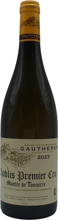 vue du vin Jean-Paul & Benoît Droin, Chablis 1er Cru Montée de Tonnerre 2023