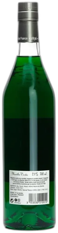photo du vin Liqueur de Menthe Verte Briottet