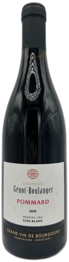 photo du vin Domaine Genot-Boulanger Pommard-Clos Blanc Premier Cru 2010 Bourgogne France