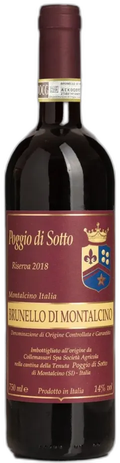 vue du vin Brunello di Montalcino Riserva Docg Poggio di Sotto