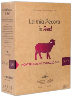 photos du vin Montepulciano d’Abruzzo Doc la Mia Pecora is Red Zaccagnini 2023
